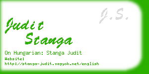 judit stanga business card